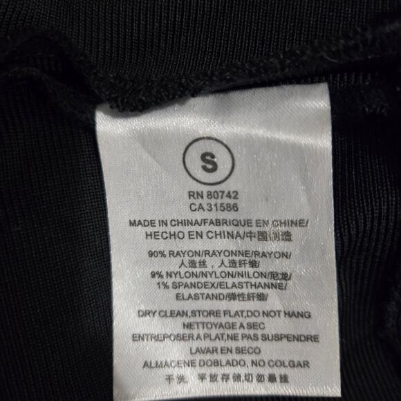 Black Bandage Dress Bodycon Pencil Low Cut Sweetheart LBD Sleeveless Strap Small - Picture 7 of 14